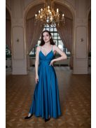 Abigél - petrolejovo modré maxi šaty