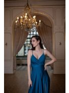 Abigél - petrolejovo modré maxi šaty