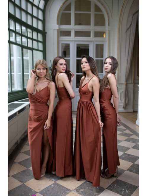 Úzky štýl s uzlíkovým detailom - hrdzavohnedá