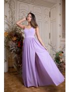 Mušelínové šaty bez chrbtovej časti - orgovánová