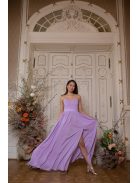 Mušelínové šaty bez chrbtovej časti - orgovánová