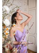 Mušelínové šaty bez chrbtovej časti - orgovánová