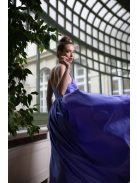 Maxi šaty s výstrihom do V - levanduľová