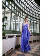 Maxi šaty s výstrihom do V - levanduľová