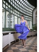 Maxi šaty s výstrihom do V - levanduľová