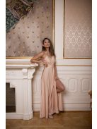 Abigél - maxi šaty vo farbe šampanské