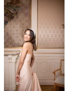 Abigél - maxi šaty vo farbe šampanské