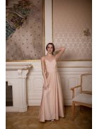 Šaty bez chrbta - šampanské