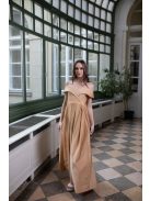 Maxi šaty so srdiečkovým výstrihom- zlaté