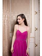 Maxi šaty bez chrbtovej časti  - magenta