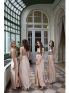 Abigél flitrované maxi šaty- vo farbe šampanské