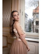 Čipkované body - šampanské