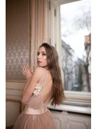 Čipkované body - šampanské