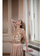 Čipkované body - šampanské