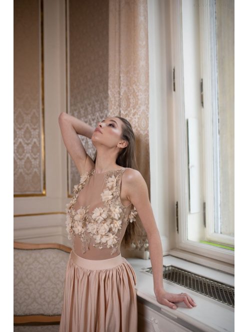 Čipkované body - šampanské