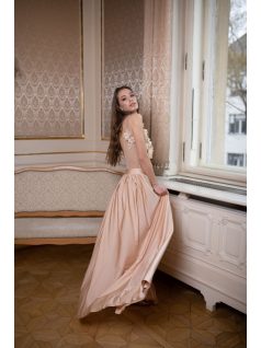 Maxi šaty - šampanské