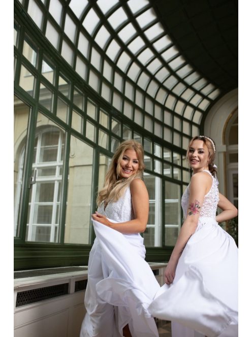 Asymetrická sukňa - biela