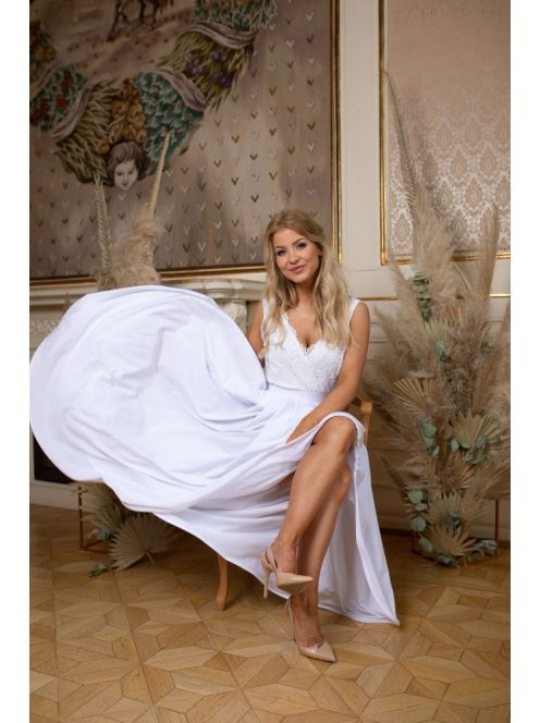 Asymetrická sukňa - biela