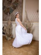 Čipkovaný crop-top - biela