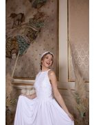 Čipkovaný crop-top - biela