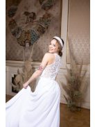 Mušelínová maxi sukňa dvojitá - biela