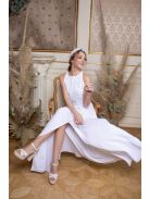 Mušelínová maxi sukňa dvojitá - biela