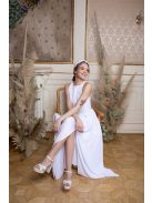 Mušelínová maxi sukňa dvojitá - biela