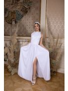 Mušelínová maxi sukňa dvojitá - biela