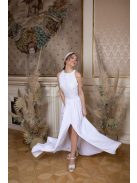 Mušelínová maxi sukňa dvojitá - biela