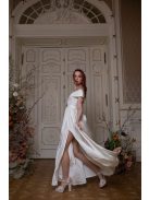 Maxi šaty s výstrihom v tvare srdca - biela