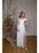 Maxi šaty s výstrihom v tvare srdca - biela