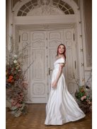 Maxi šaty s výstrihom v tvare srdca - biela