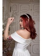 Maxi šaty s výstrihom v tvare srdca - biela