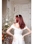 Maxi šaty s výstrihom v tvare srdca - biela