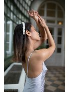 Na boku nariasené, bodycon  maxi šaty - strieborné