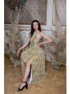 Maxi šaty s viacerými spôsobmi viazania - farebný kvetinkový vzor