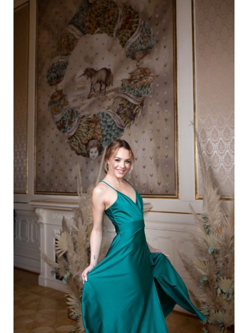 Abigél- zelené maxi šaty