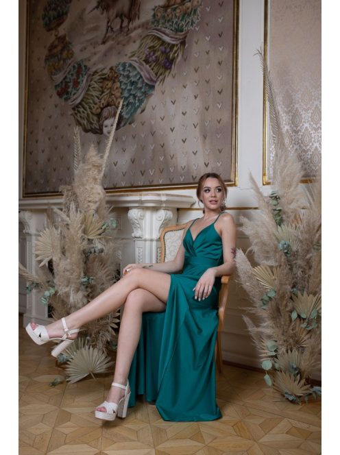 Abigél- zelené maxi šaty