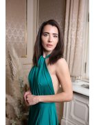 Vpredu uzlíkový detail maxi - zelená