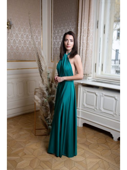 Vpredu uzlíkový detail maxi - zelená