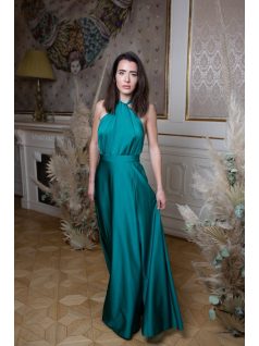 Vpredu uzlíkový detail maxi - zelená