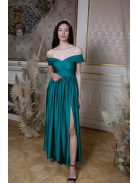 Maxi šaty so srdiečkovým výstrihom - zelená