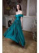 Maxi šaty so srdiečkovým výstrihom - zelená