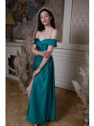 Maxi šaty so srdiečkovým výstrihom - zelená