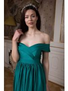 Maxi šaty so srdiečkovým výstrihom - zelená