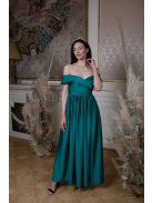 Maxi šaty so srdiečkovým výstrihom - zelená