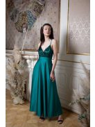 Abigél flitrované – zelené maxi šaty 