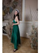 Maxi šaty s výstrihom do V - zelená - meditation