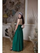 Maxi šaty s výstrihom do V - zelená - meditation