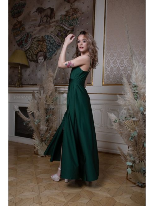 Abigél –  gobelín zelené maxi šaty